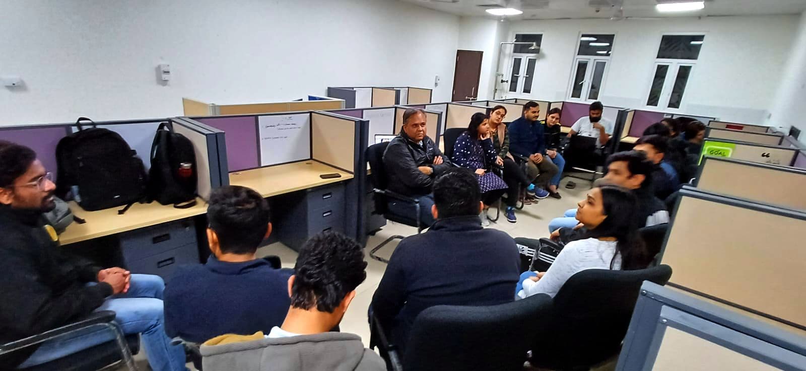 Students and faculty at the Centre